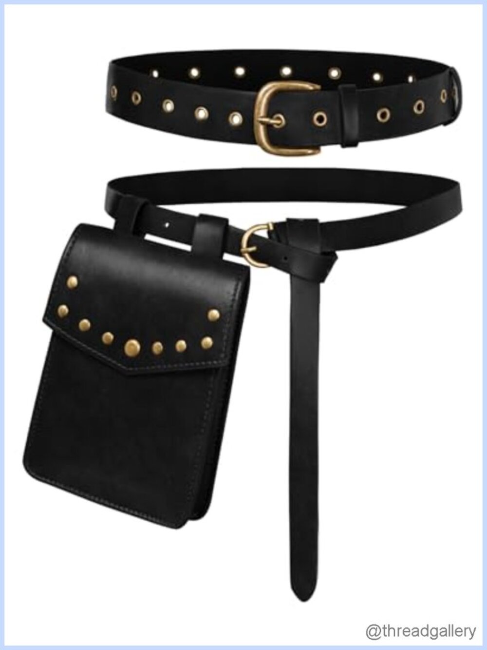 3 Pc PU Leather Renaissance Belt Steampunk Medieval Waist Accessory